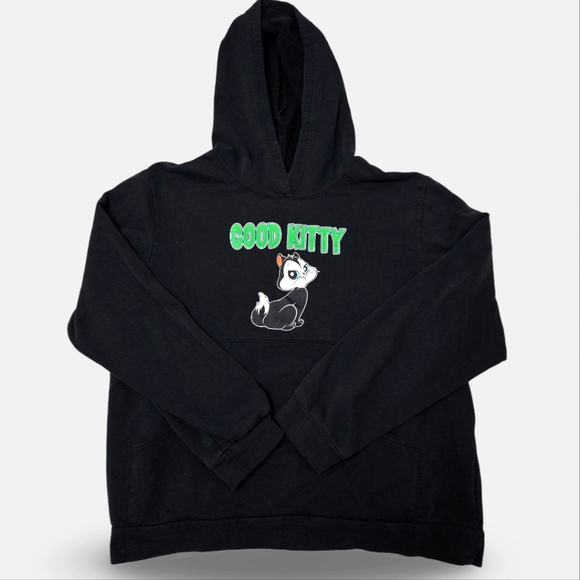 Looney Tunes Warner Bros Vintage Navy Graphic Hoodie - Picture 1 of 10